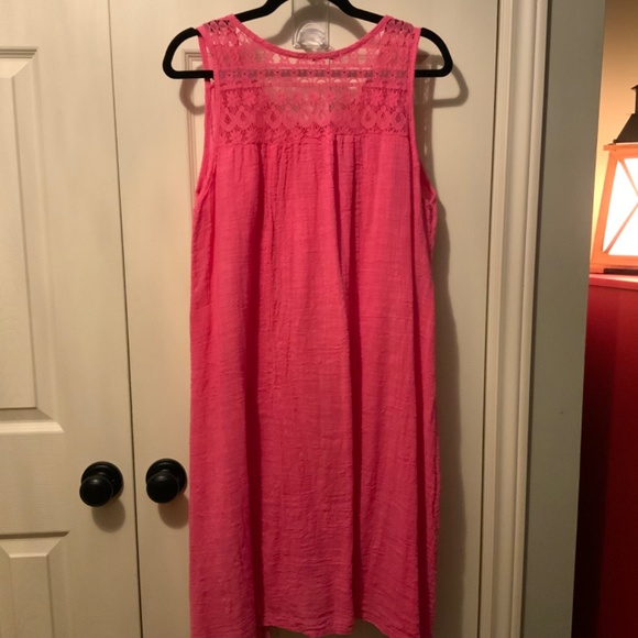 New Ladies Pretty Pink Summer Sleeveless Dress - Picture 2 of 7